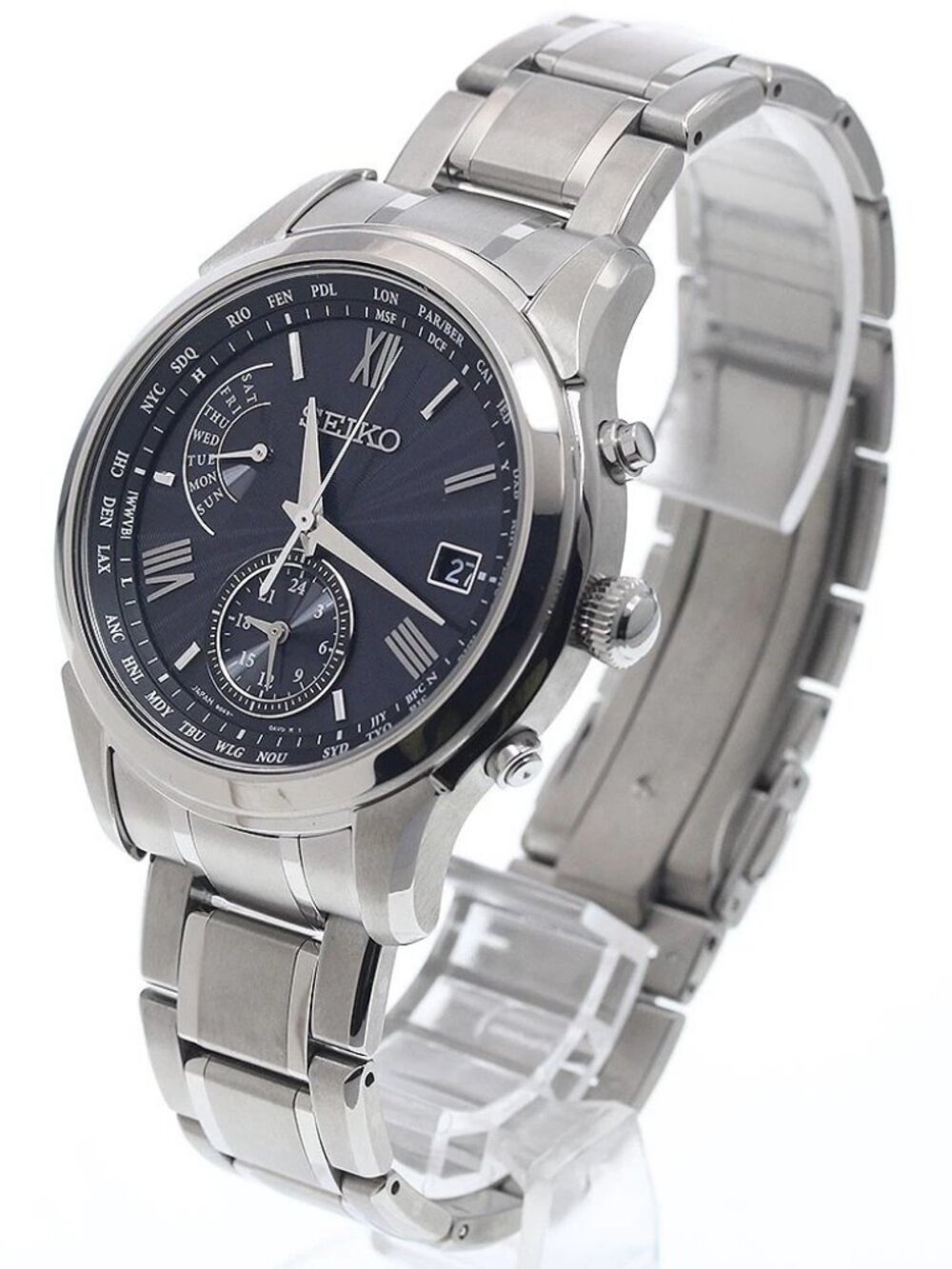 SEIKO Brights SAGA309/8B63-0AY0 Day date Solar Powered Radio Men's Watch_938636